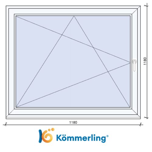 KÖMMERLING 120x120 cm bukó-nyíló ablak