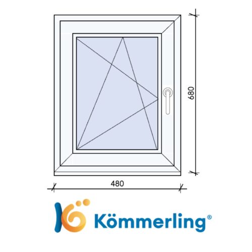 KÖMMERLING 50x70 cm bukó-nyíló ablak