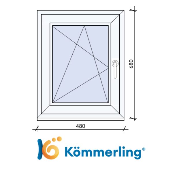KÖMMERLING 50x70 cm bukó-nyíló ablak