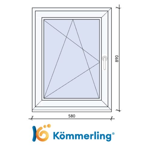 KÖMMERLING 60x90 cm bukó-nyíló ablak